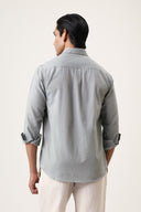 Whisper Line Art Embroidered Shirt