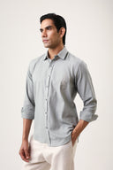 Whisper Line Art Embroidered Shirt