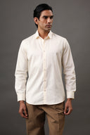 Café Cream Solid Shirt