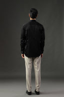 Noir Cascade Hand Embroidered Shirt