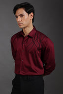 Twilight Veins – Hand Embroidered Shirt
