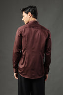 Serpent Noir Hand Embroidered Shirt