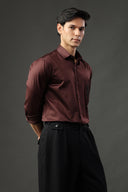 Serpent Noir Hand Embroidered Shirt