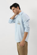 Coastal Calm Embroidered Shirt